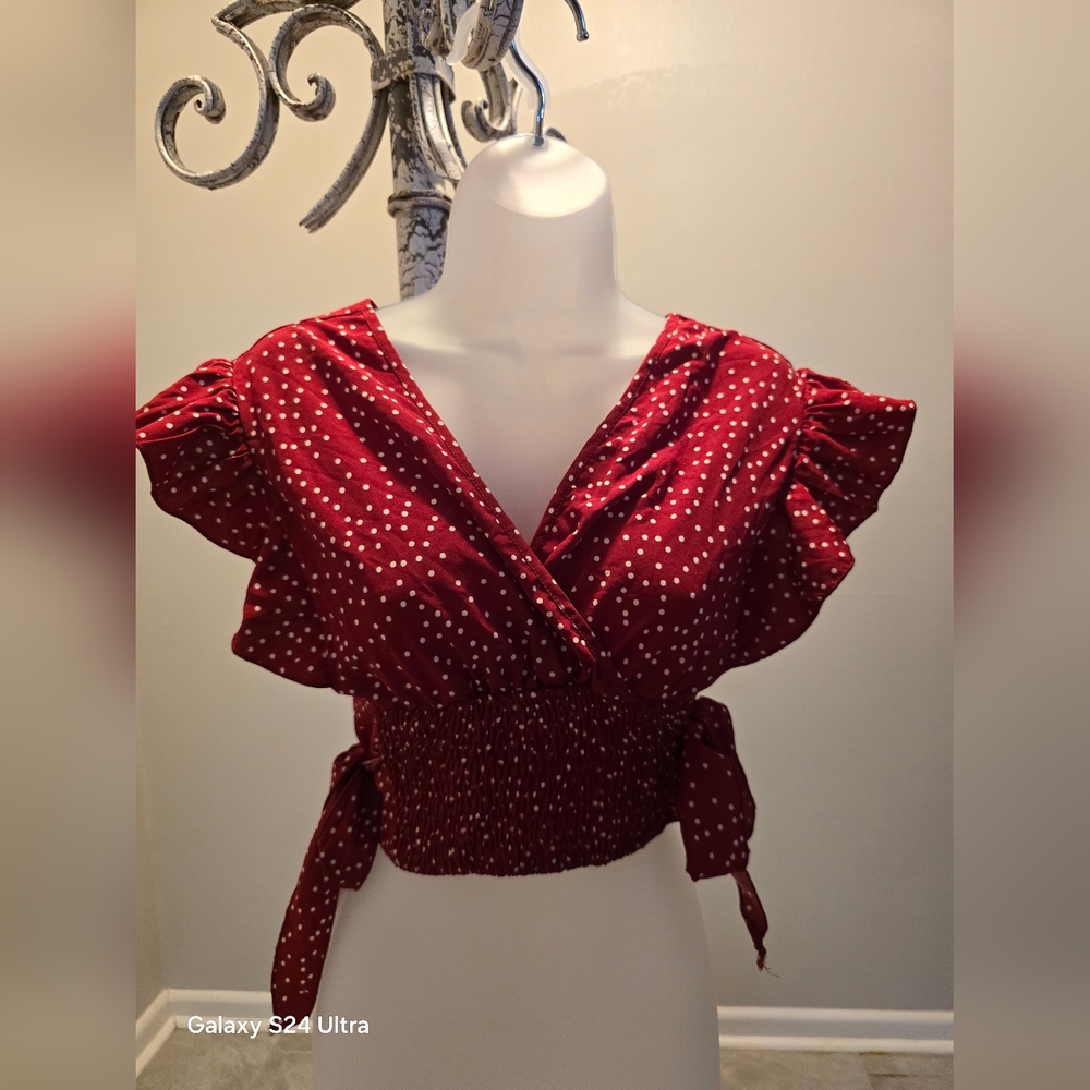 Ruffle Blouse with side ties